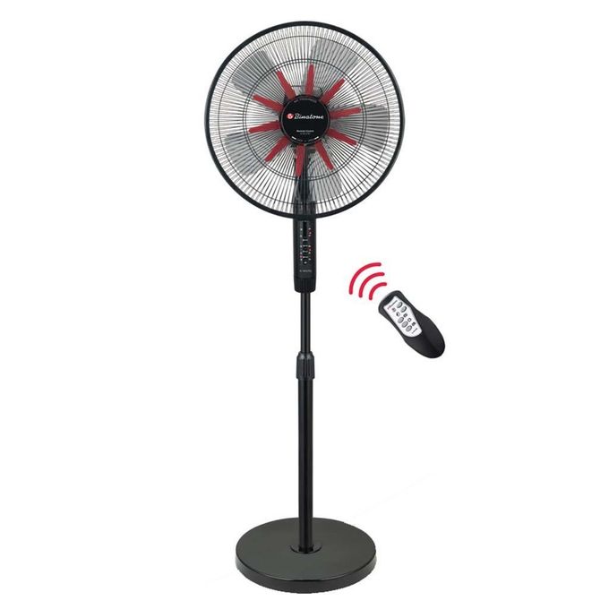 A-1612RC High Speed Standing Fan with Remote Control - Black
