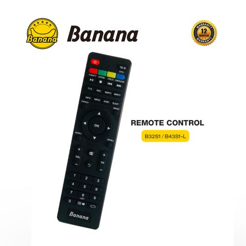 Banana Banana Digital Satellite TV Remote Control - Black