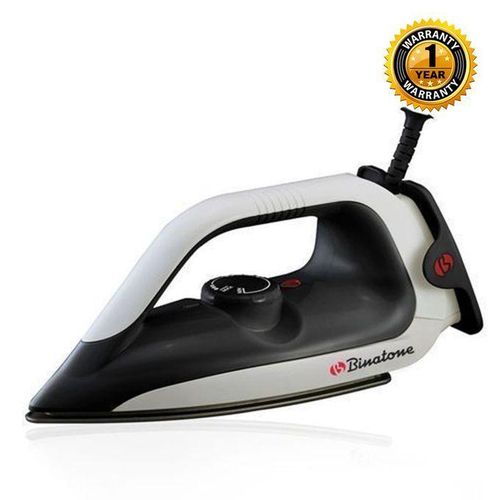 Binatone 1200W - High Performance Dry Iron - White/Black