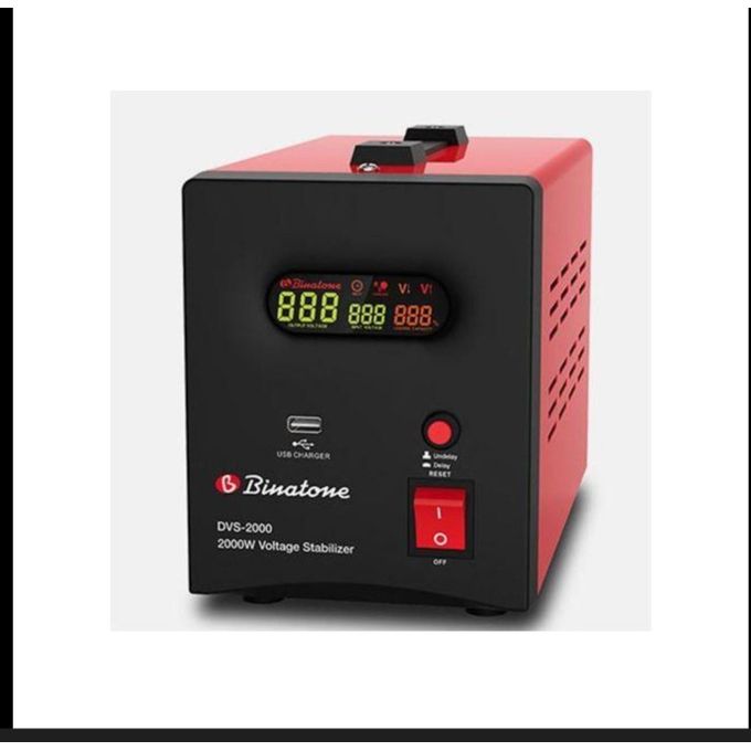 Super Digital Voltage Stabilizer 2000VA – Automatic Voltage Regulator with Full Protection (AVR 2KVA)