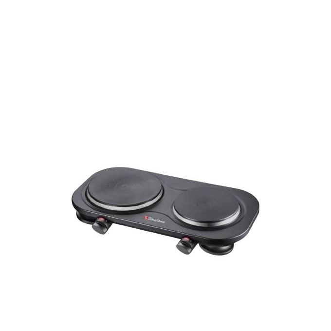 2 Burner Electric Hot Plate - 2000W - Black