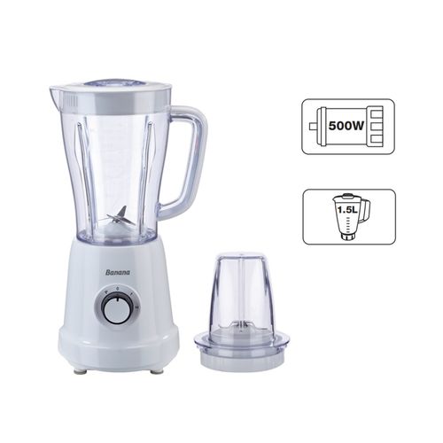 Banana BBL202 Blender With Grinding Mill - 1.5 Litre - White