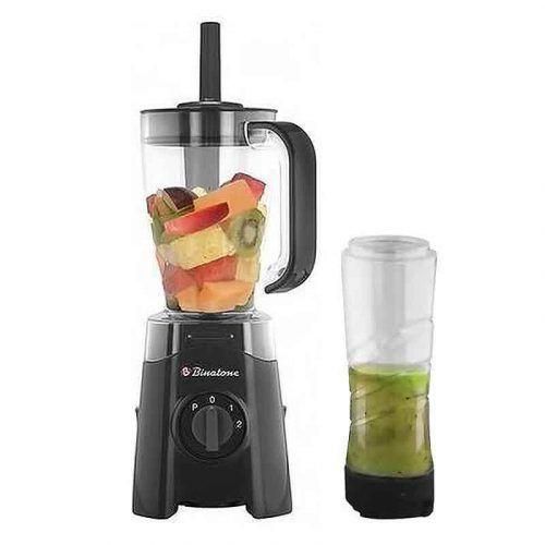 Binatone Smart Electric Blender - 1.25L + Smoothie Maker - 0.5L - Black