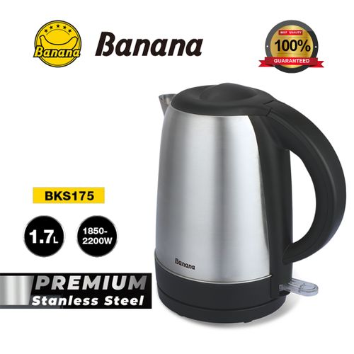 Banana BKS175 Electric Kettle - 1.7L - Stainless Steel