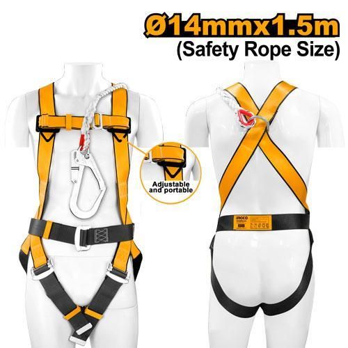 Industrial Reliable HSH501415 Safety Harness - Black/White/Yellow