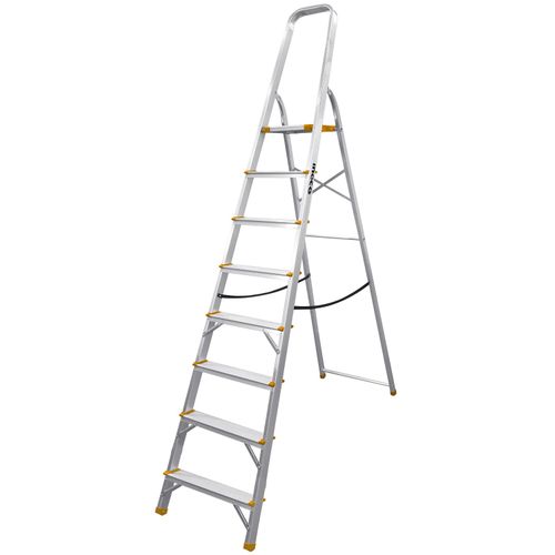 Elite HLAD06081 Household Ladder 8 Step - Grey