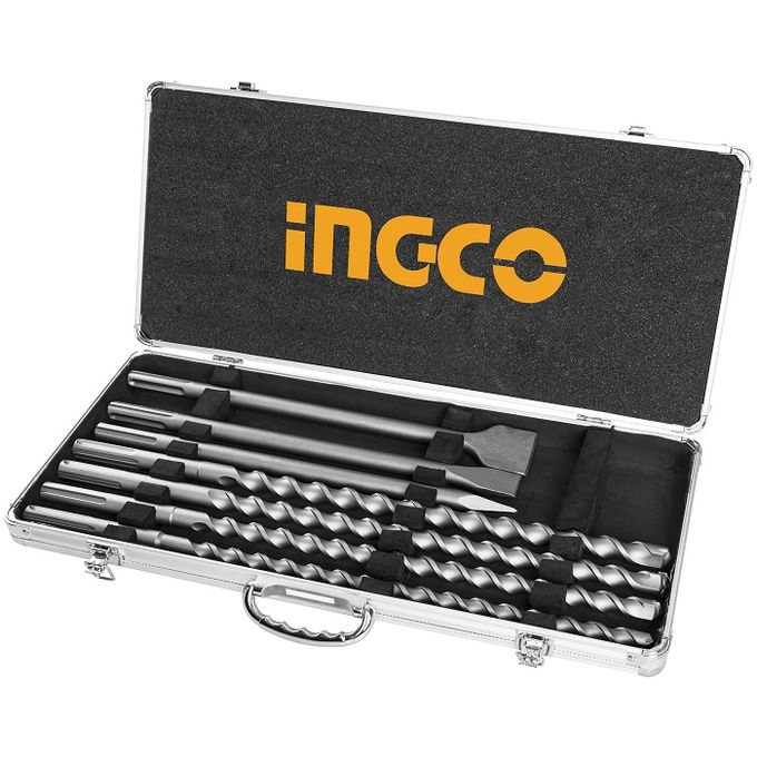 Precision AKD5075 SDS Max Hammer Drill Bit & Chisels Set - Silver
