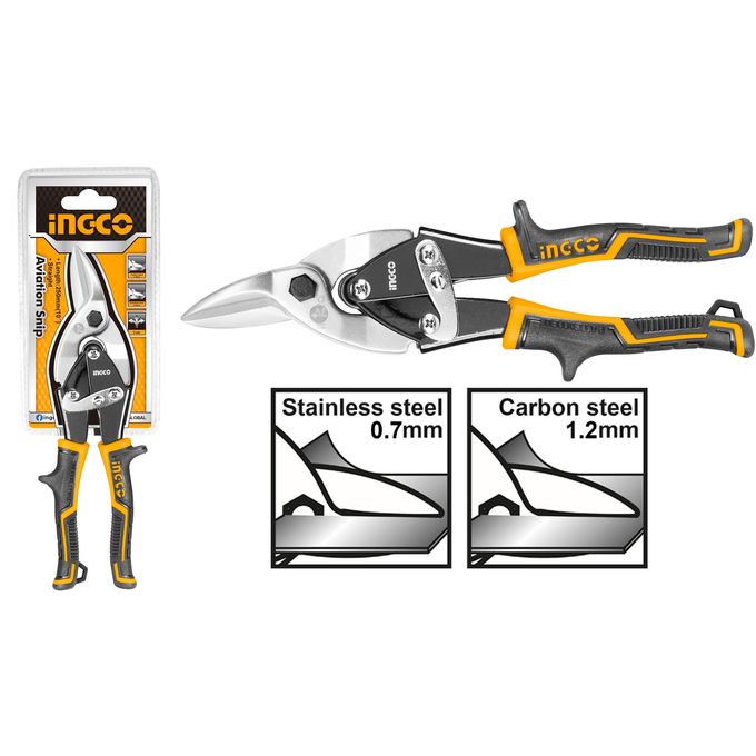 Premium Advanced HTSN0110R Aviation Snip - Right - Black & Yellow