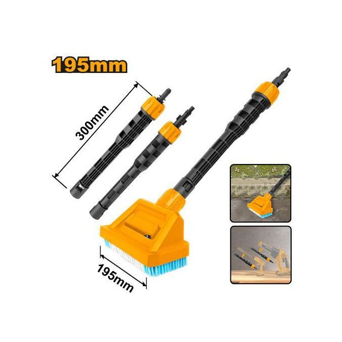Commercial-Grade APB30160 Pool Brush for Pressure Washer - Black & Yellow