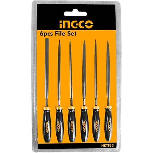 Elite HKTF63 6 Pieces File Set - Yellow