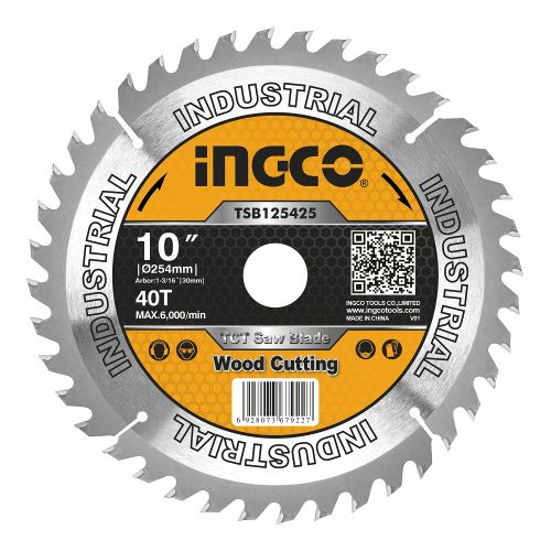 Commercial-Grade TSB125425 TCT Saw Blade - 254mm - Silver