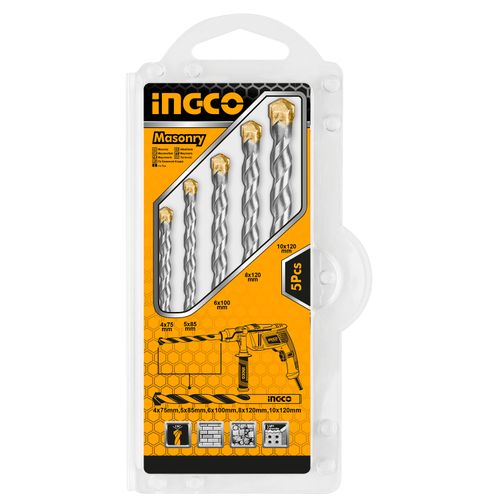 Professional AKDB3055 5 Piece Masonry Drill Bit Set - Silver