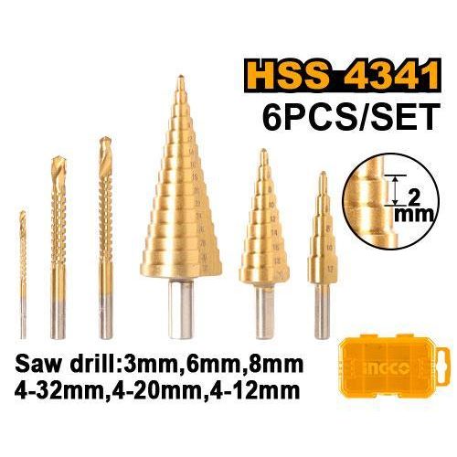 Robust Advanced AKSDS2061 Step Drill Bit Set - Gold