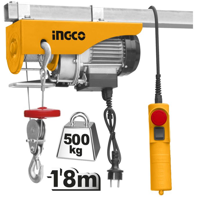 Elite Commercial-Grade EH5001 Electric Hoist - 900W- Yellow