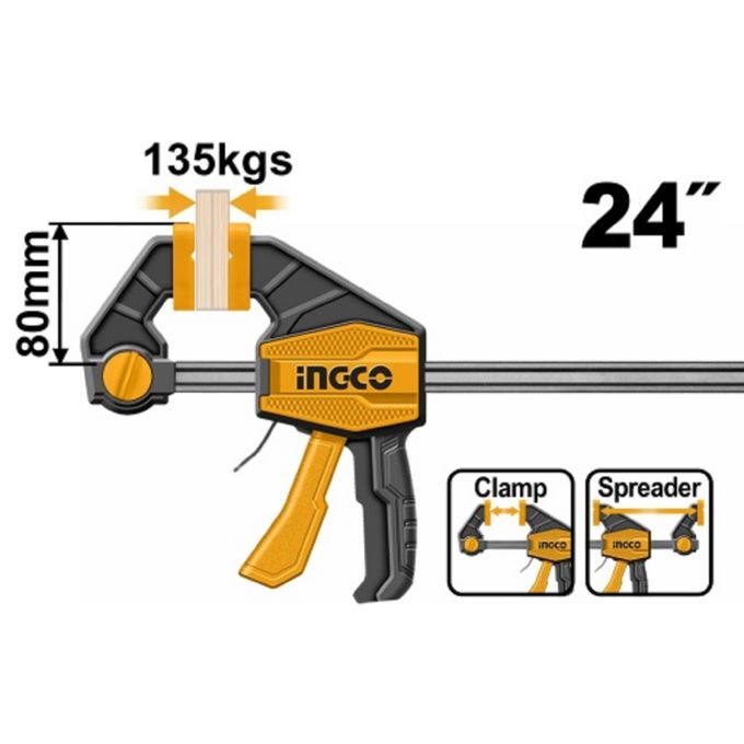 Elite Essential HQBC24802 Quick Bar Clamp - Black