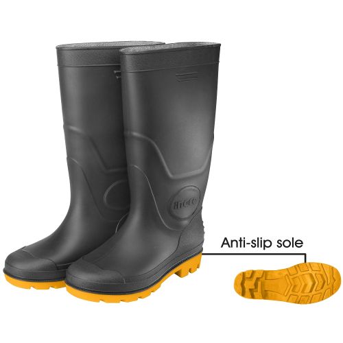 Commercial-Grade SSH092L Rain Boots - Black/Yellow