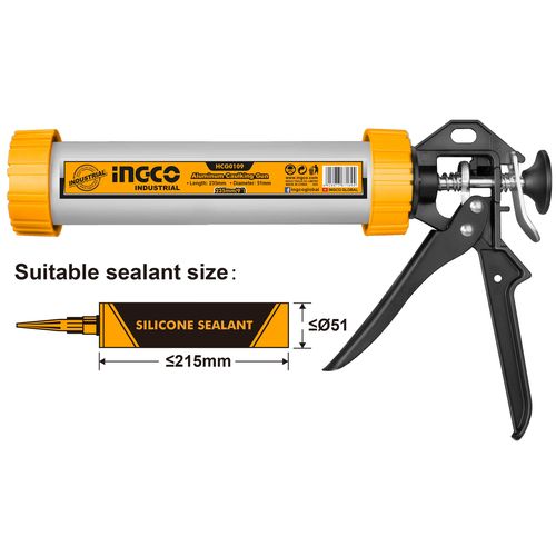 High-Performance Elite Aluminum Caulking Gun - Yellow & Black