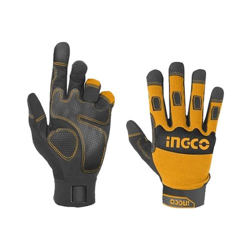 Industrial HGMG01-XL Mechanic Gloves - XL - Yellow/Black