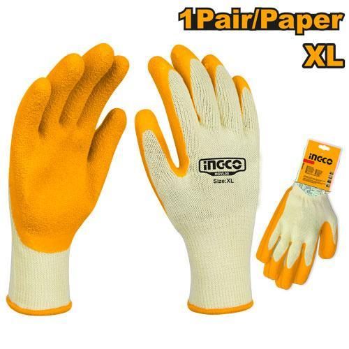 Quality HGVL05 Latex Gloves - White & Yellow