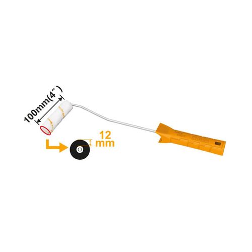 Essential HRHT281002 Mini Cylinder Brush 4'' - Yellow & White