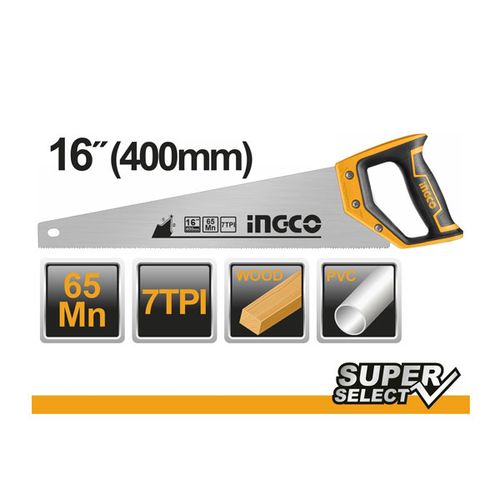 Premium Industrial HHAS15400 Hand Saw - 400mm - Yellow/Black/Silver