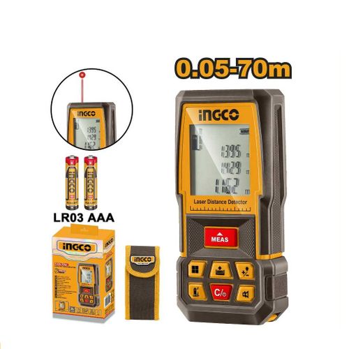 High-Performance Professional HLDD0708 Laser Distance Detector 70m - Brown & Yellow