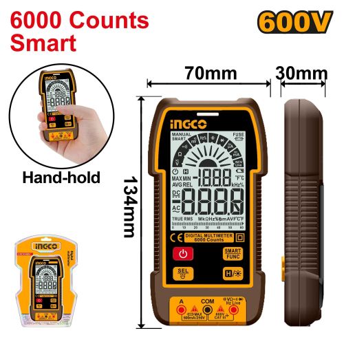 Advanced DM16004 Digital Multimeter - Brown & Yellow