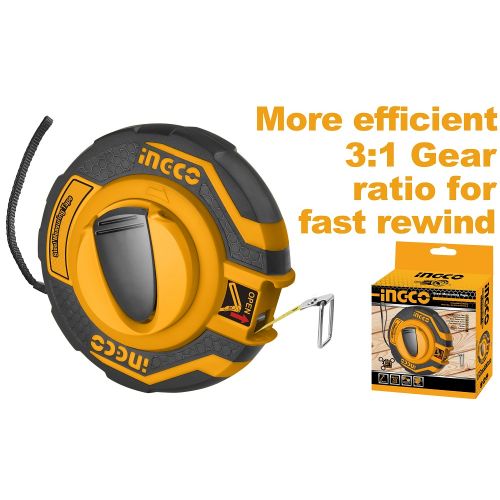 Heavy-Duty HSMT8420 Steel Measuring Tape - Yellow/Black