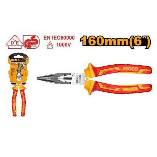Precision Elite HILNP28168 Insulated Long Nose Pliers 6" - Red & Yellow