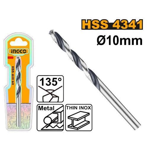 Durable Industrial DBT1201004 4341 HSS Drill Bit - Black & Silver
