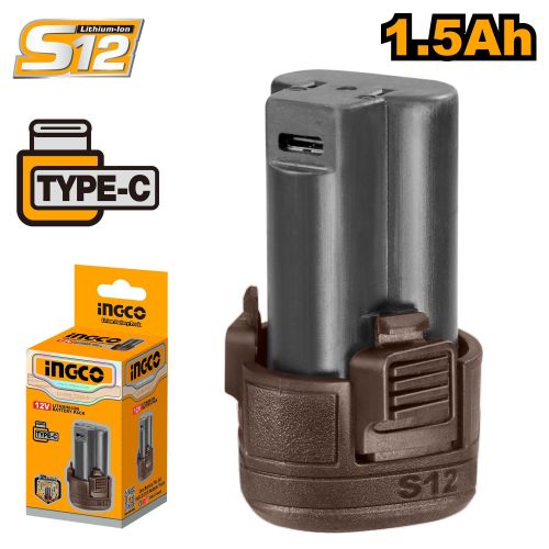 Superior Professional FBLI12153 Lithium-Ion Battery Pack 12v USB-C - Black