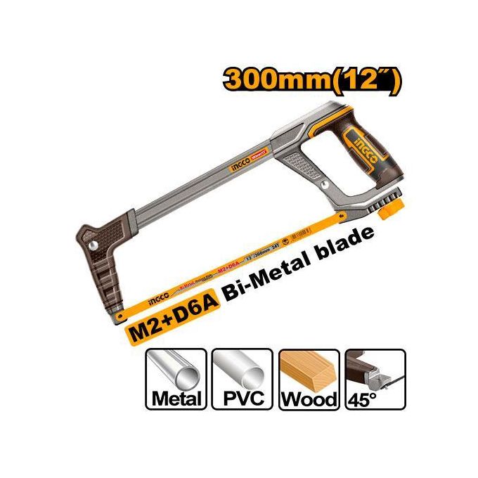 Quality Industrial HHF3188 Hacksaw Frame - Brown/Grey/Yellow