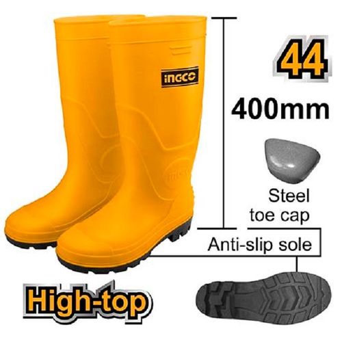 Industrial Yellow Rain Boots With Steel Cap - Yellow