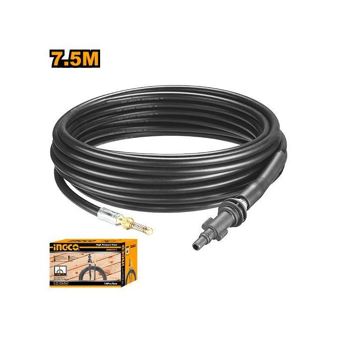 Robust Heavy-Duty AHPH7511 Pipe Cleaning Hose For Pressure Washers - Black