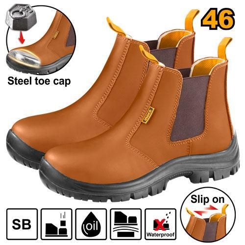 Essential SSH08SB.46 Brown Leather Safety Boots 46 - Brown