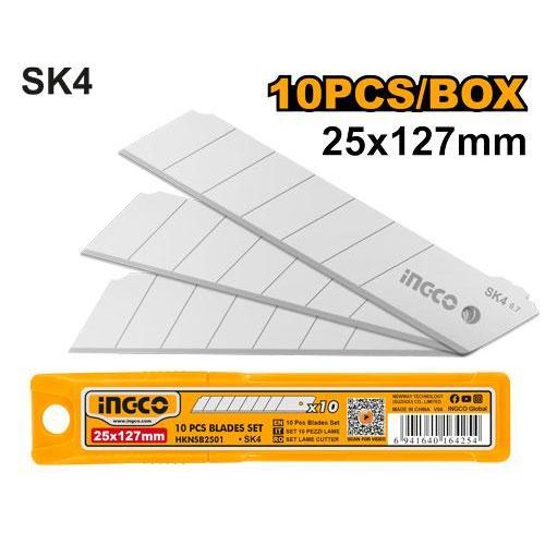 High-Performance Elite HKNSB2501 10 Pieces Blades Set 25x127mm - Silver