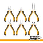 High-Performance Robust HMPS06115 6 Piece Mini Pliers Set - Yellow