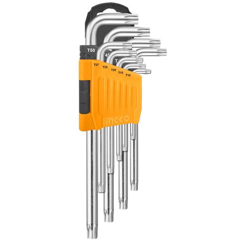 High-Performance Professional HHK13092 Torx Key Set - Silver