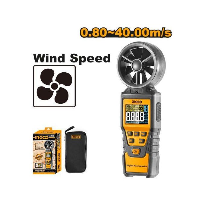 Robust HETAN01 Digital Anemometer - Black & Yellow