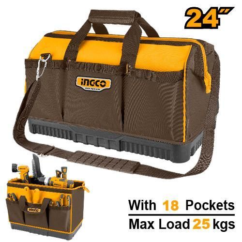 Heavy-Duty HTBG09 Tools Bag - Brown & Yellow