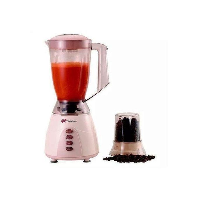 High Quality Unbreakable Plastic Blender/Grinder 1.5L - WHITE/PINK