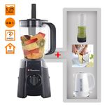 Binatone 1.25L - Durable Blender + 0.5L - Smoothie Maker - Black + Kettle & Bread Slicer