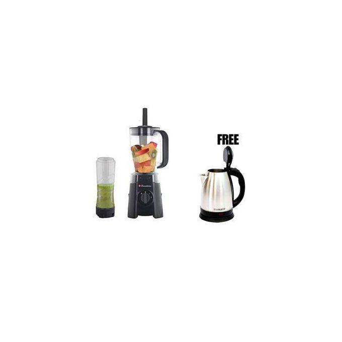 1.5L - 300W - Shatterproof Blender + Smoothie Maker - 0.5L - Black + Kettle