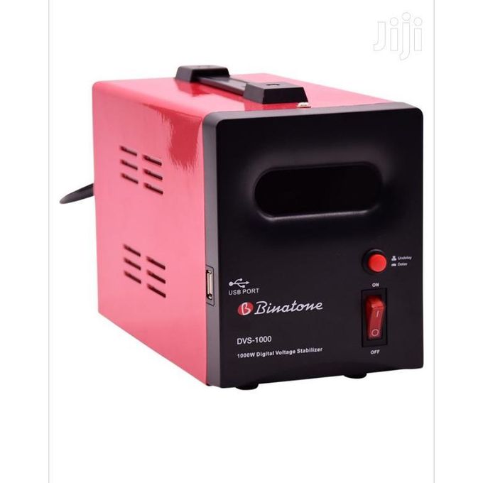 AVR Digital Voltage Stabilizer 1K DVS-1000 VA - Black/Red