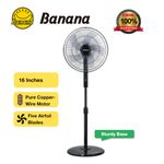Banana 16Inches Standing Fan - BFS1601 - Black